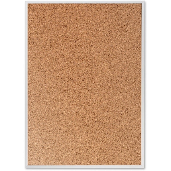 Cork Board, 3/4 Frame Face, 3'x2', Aluminum Frame